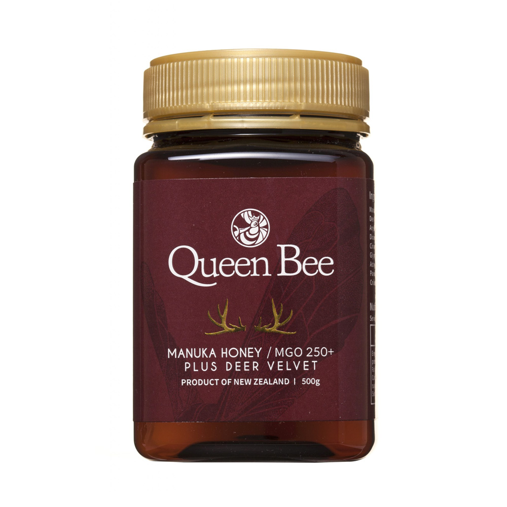 NZQUEENBEE Manuka Honey MGO 250+ with Deer Velvet 500G