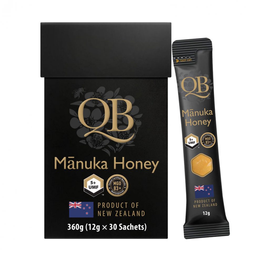 QB Manuka Honey Sachet UMF 5+ MGO 83+ 360g